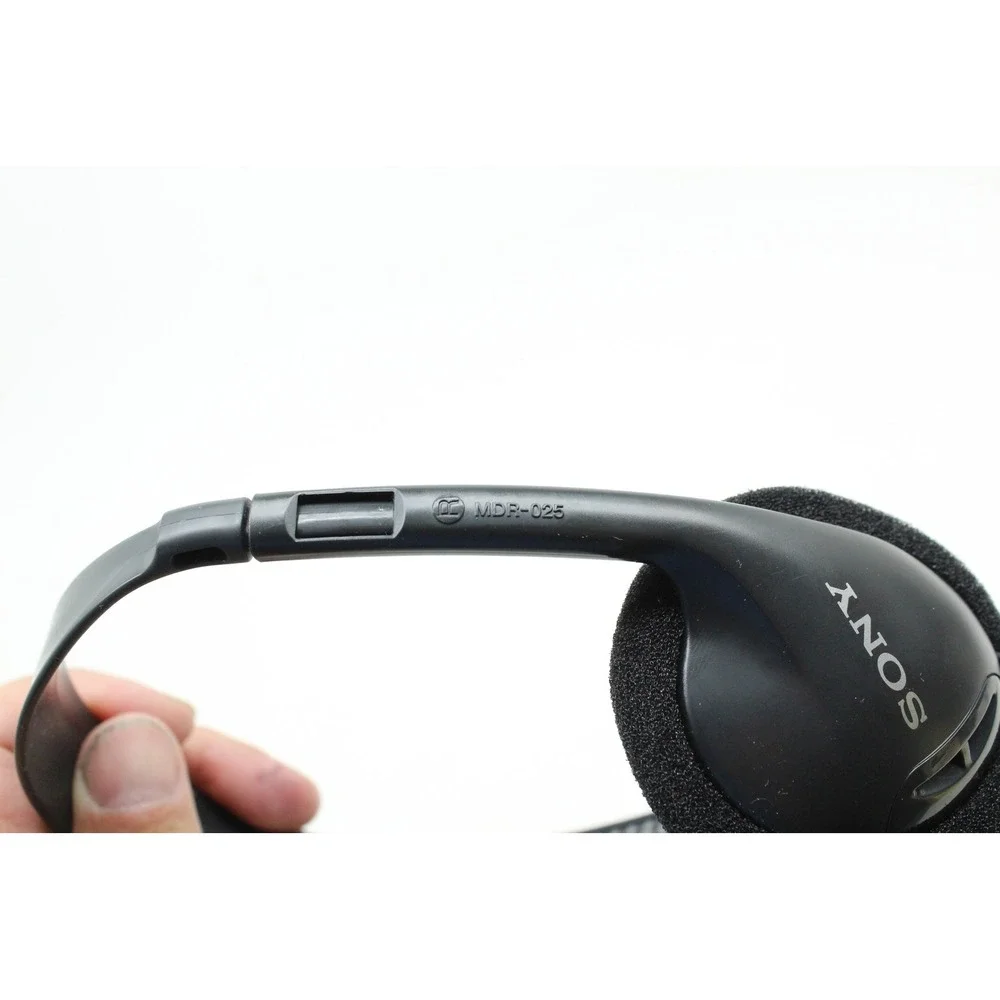 Vintage Sony MDR-025 Wired Headphones Black